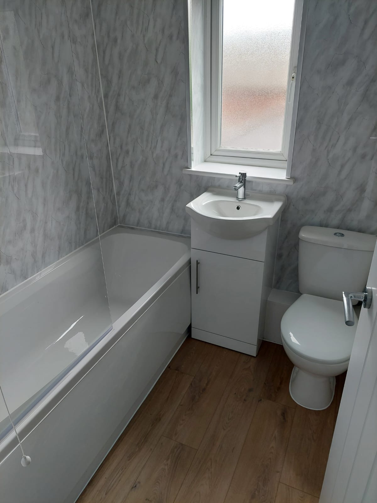 Completed bathroom installation