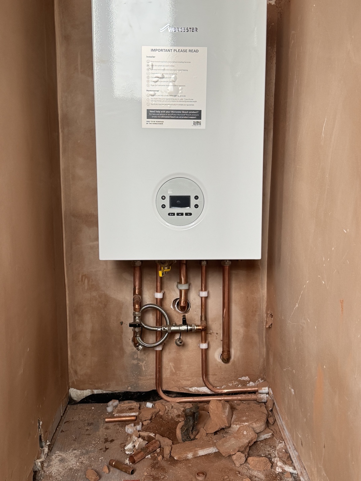 New Worcester boiler installation by Norton Heating